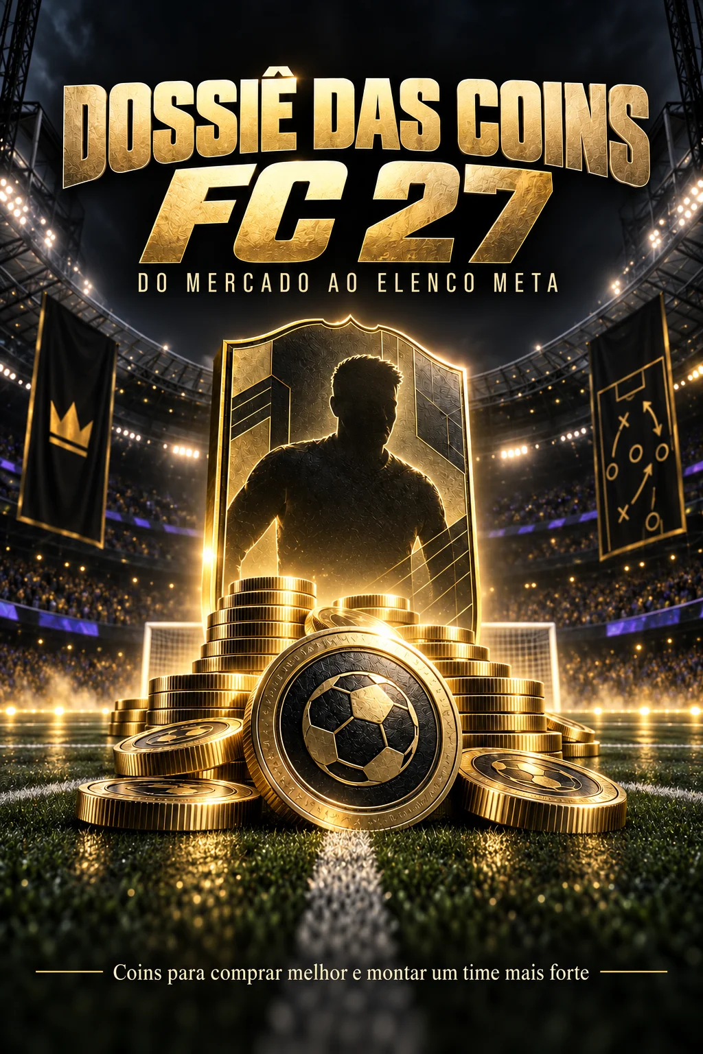 Nova capa do guia visual Dossiê das Coins FC 27: do mercado ao elenco meta