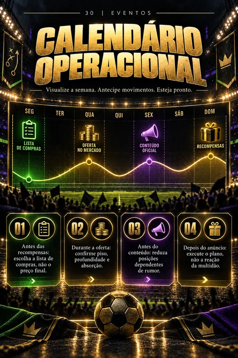 Página real do Dossiê: Calendário operacional